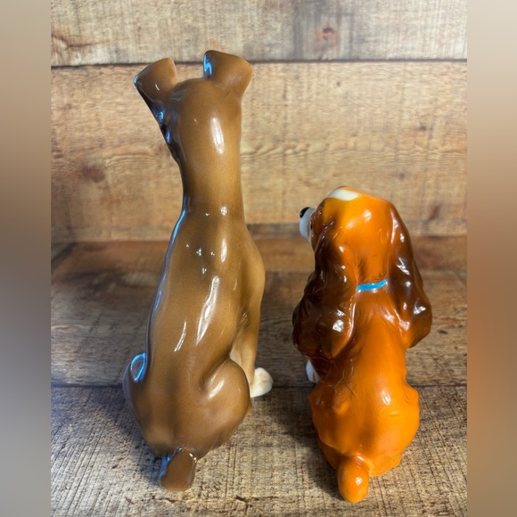 Vintage Disney Lady & the Tramp 60’s Disneyland Ceramic Figurines Made in Japan - Picture 2 of 13